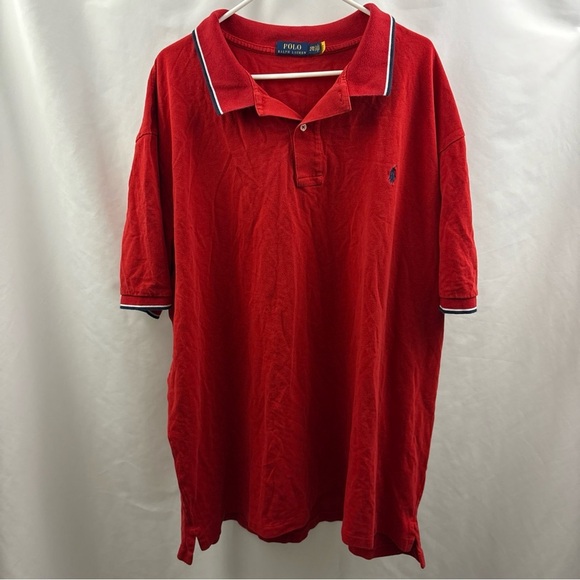 Polo Ralph Lauren Red Short Sleeve Polo Shirt Men's size 4XB Preppy Classic - Picture 1 of 7